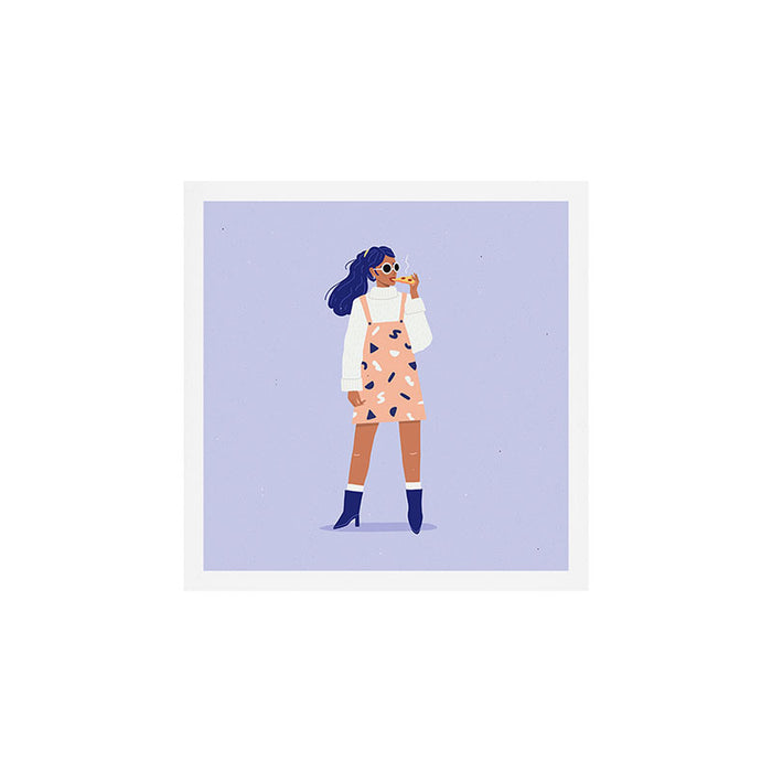 Pizza Babe Art Print Gallery Image 1