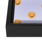 Purple Smiley Face Framed Canvas Print Gallery Image 3