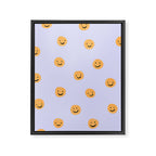 Purple Smiley Face Framed Canvas Print Gallery Image 8