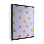 Purple Smiley Face Framed Canvas Print Gallery Image 2
