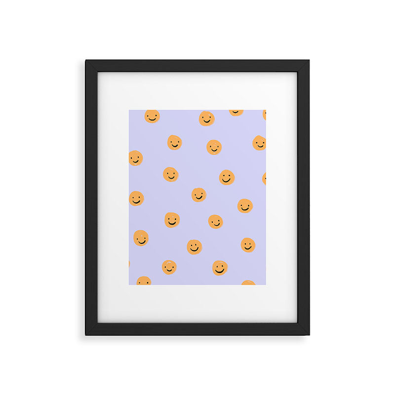 Purple Smiley Face Framed Art Print Gallery Image 6