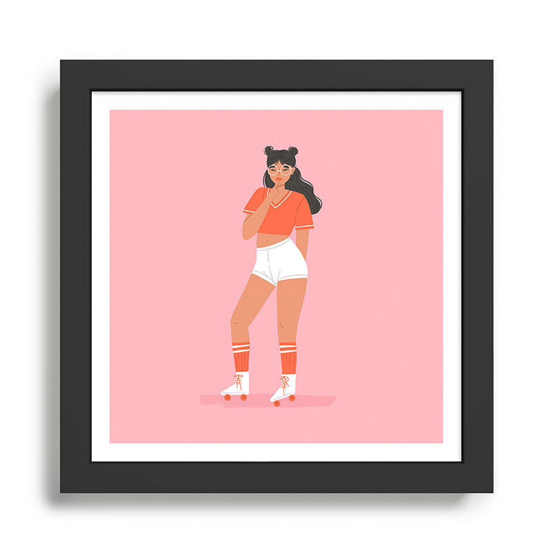 rollergirl Framed Art Print Gallery Image 1