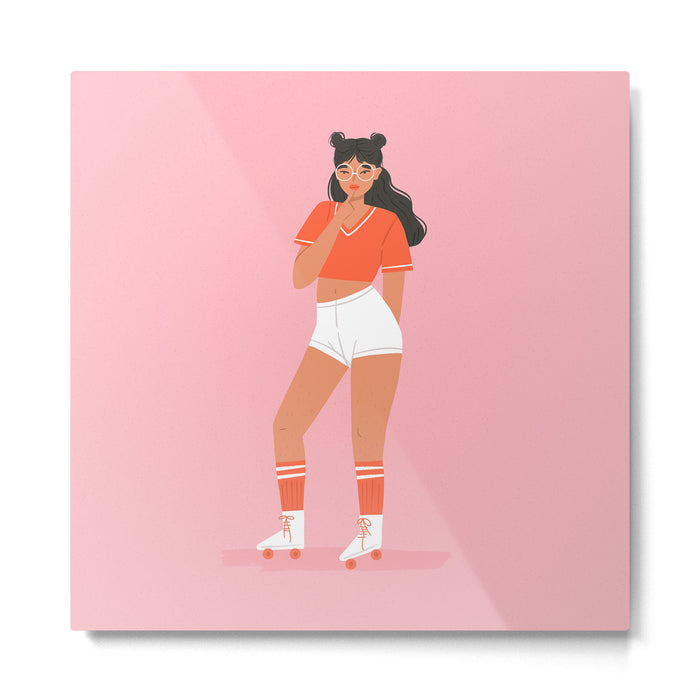 rollergirl Metal Print Gallery Image 1