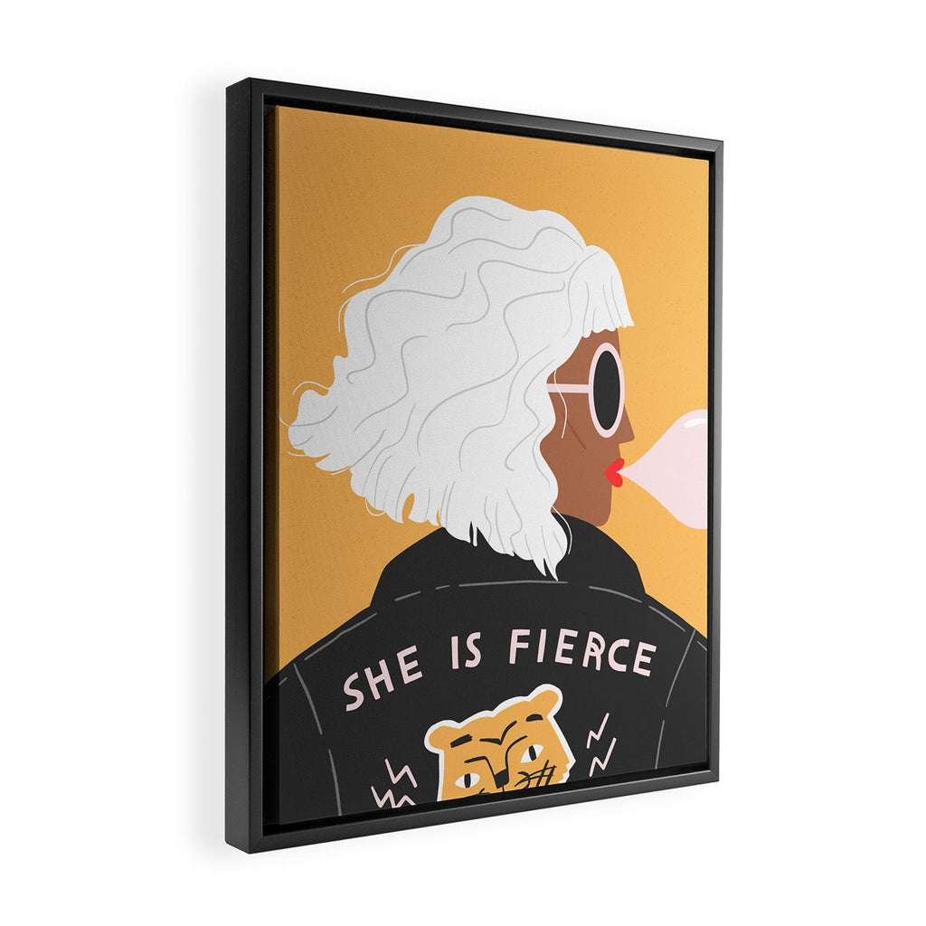 She Is Fierce Framed Canvas Print Gallery Image 2