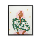 Strike a Pose Pink and Green Palette Framed Canvas Print Gallery Image 8
