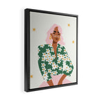 Strike a Pose Pink and Green Palette Framed Canvas Print Gallery Image 2