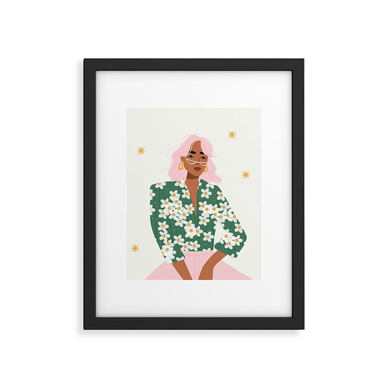 Strike a Pose Pink and Green Palette Framed Art Print Gallery Image 6
