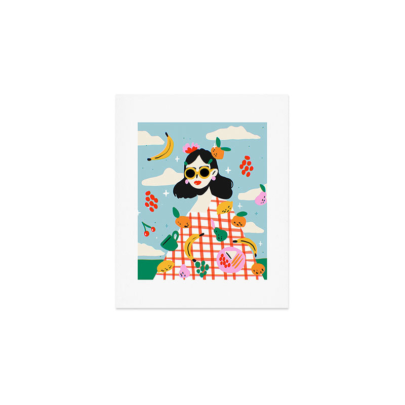 Summer Fruits Picnic Art Print Gallery Image 1