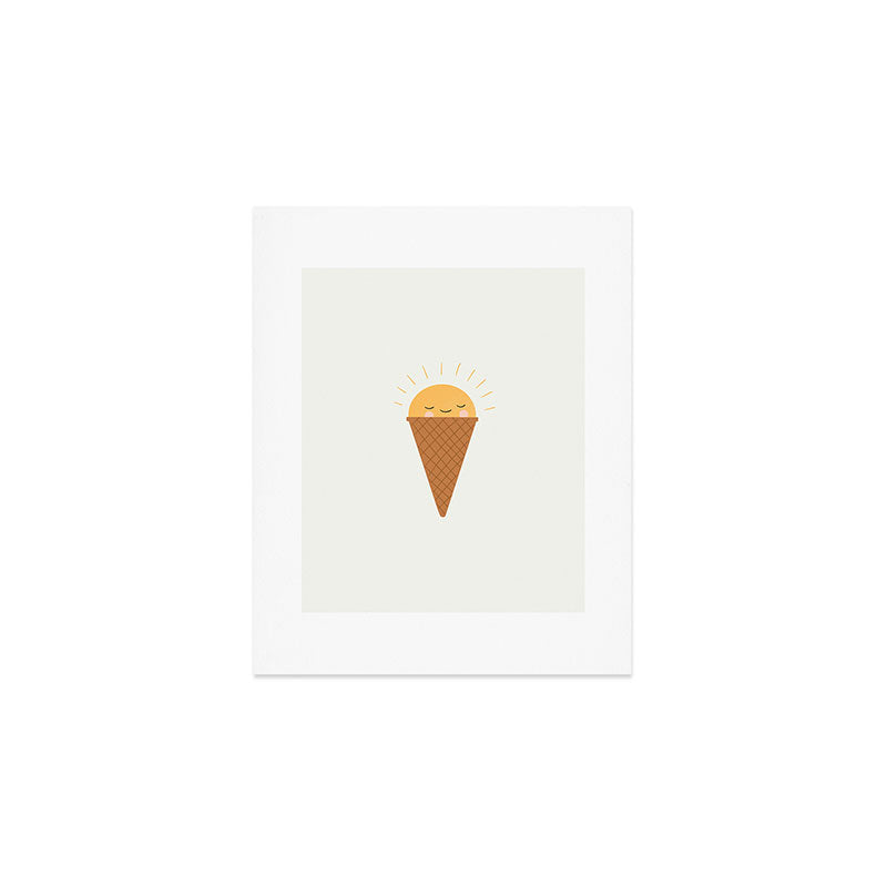 Sunshine Ice Cream Cone Art Print Gallery Image 1