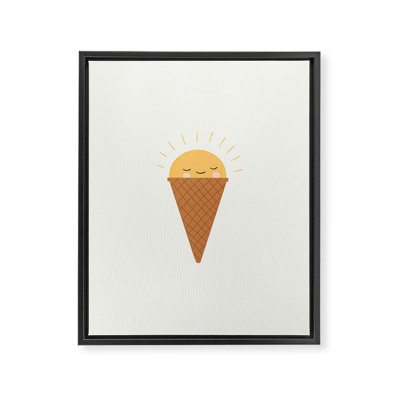 Sunshine Ice Cream Cone Framed Canvas Print Gallery Image 6