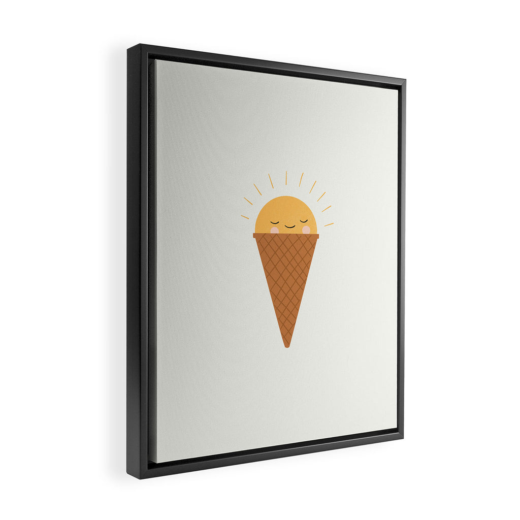 Sunshine Ice Cream Cone Framed Canvas Print Gallery Image 2
