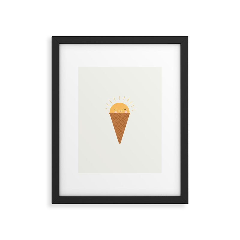 Sunshine Ice Cream Cone Framed Art Print Gallery Image 5