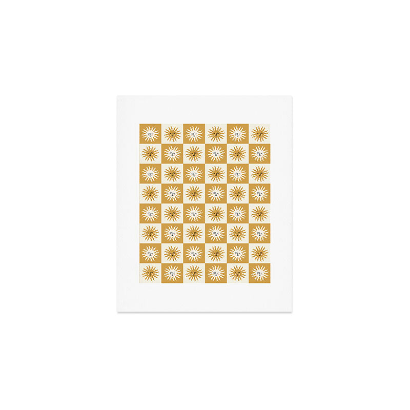 Vintage Checkered Sunshine Art Print Gallery Image 1