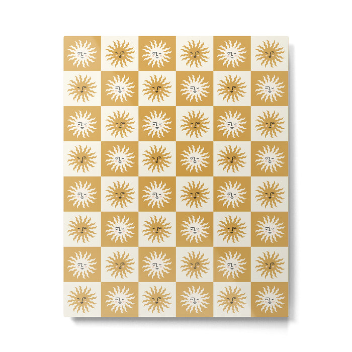 Vintage Checkered Sunshine Metal Print Gallery Image 1