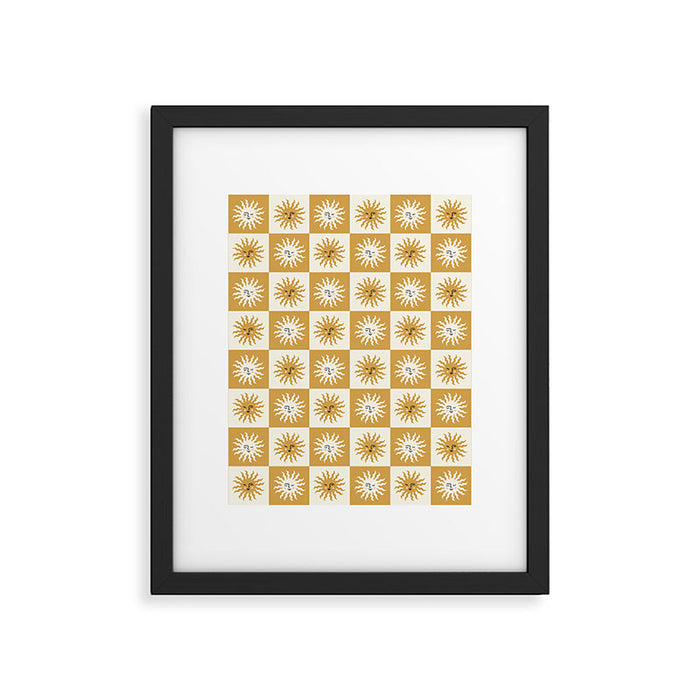 Vintage Checkered Sunshine Framed Art Print Gallery Image 1
