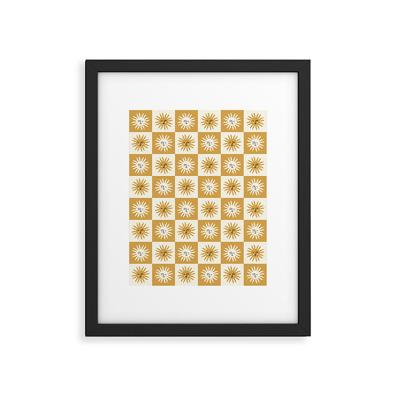 Vintage Checkered Sunshine Framed Art Print Gallery Image 6