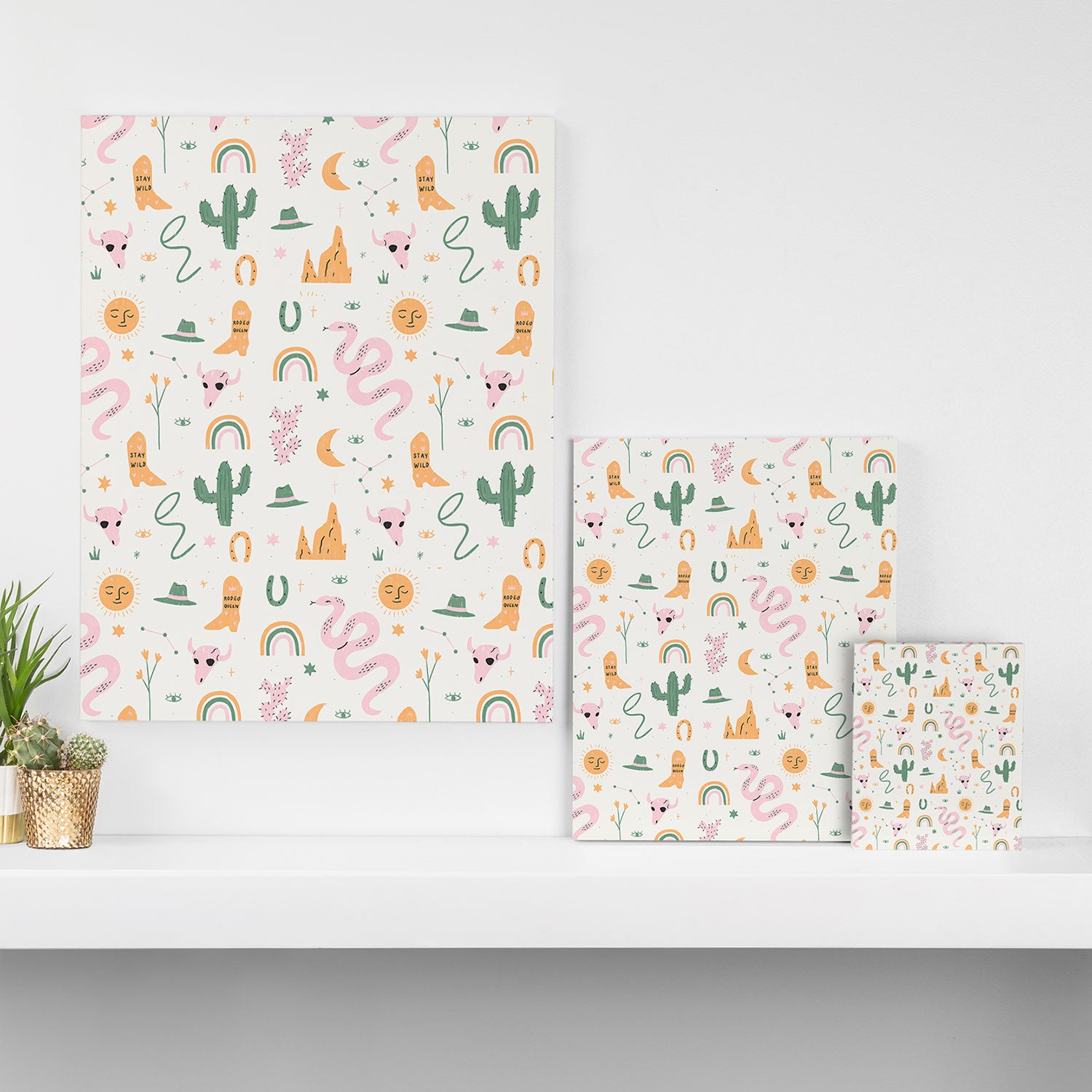 Wild West Pattern Canvas Print Gallery Image 3