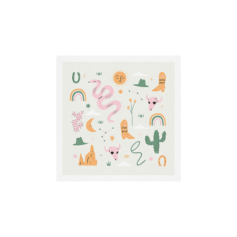 Wild West Pattern Art Print Gallery Image 1