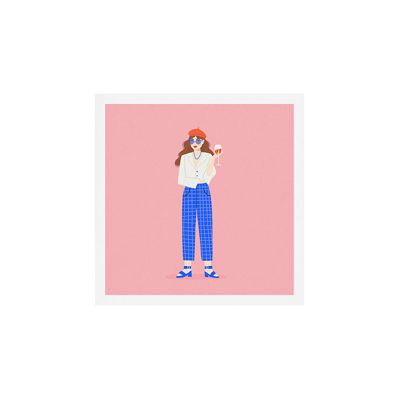 Wine Babe Art Print Gallery Image 1