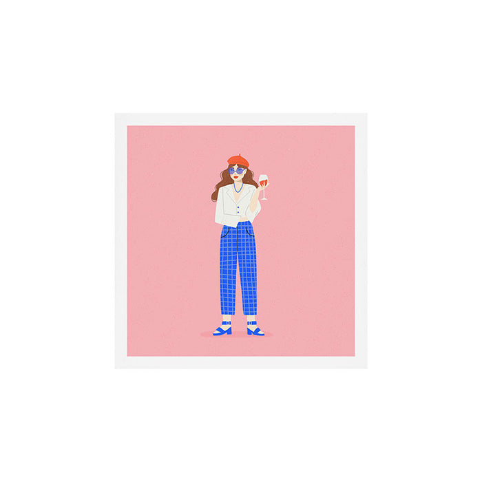 Wine Babe Art Print Gallery Image 1