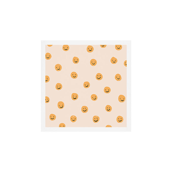 Yellow Smiley Face Pattern Art Print Gallery Image 1