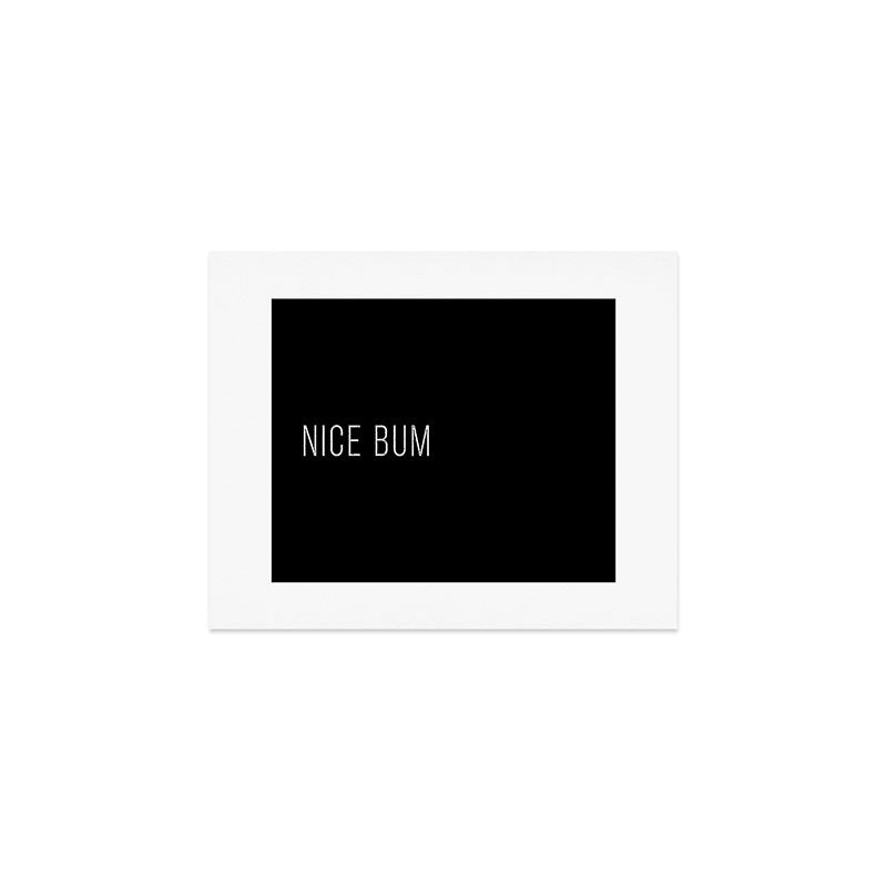 Nice Bum (Black) Art Print Gallery Image 1