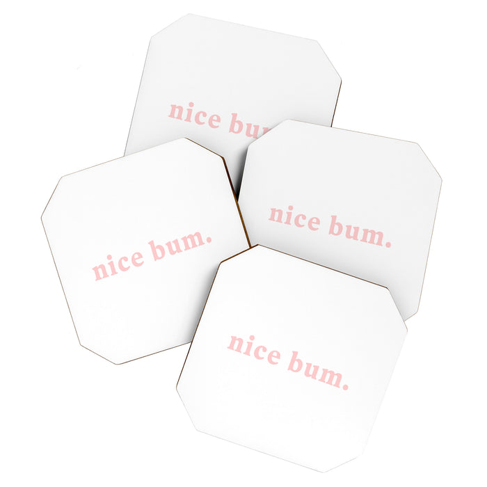nice bum. (light pink) Coaster Gallery Image 1