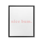 nice bum. (light pink) Framed Canvas Print Gallery Image 8