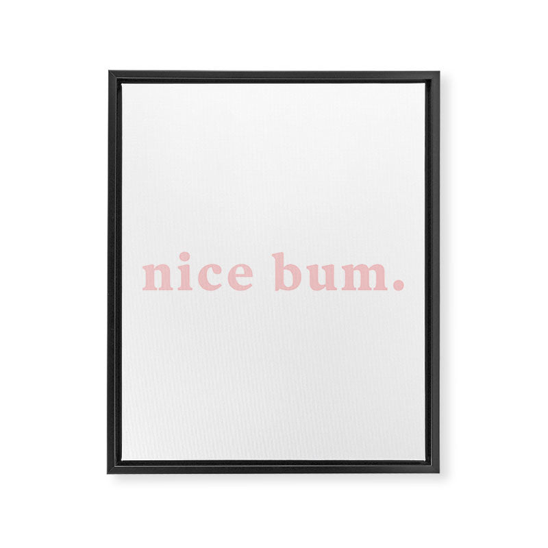nice bum. (light pink) Framed Canvas Print Gallery Image 8