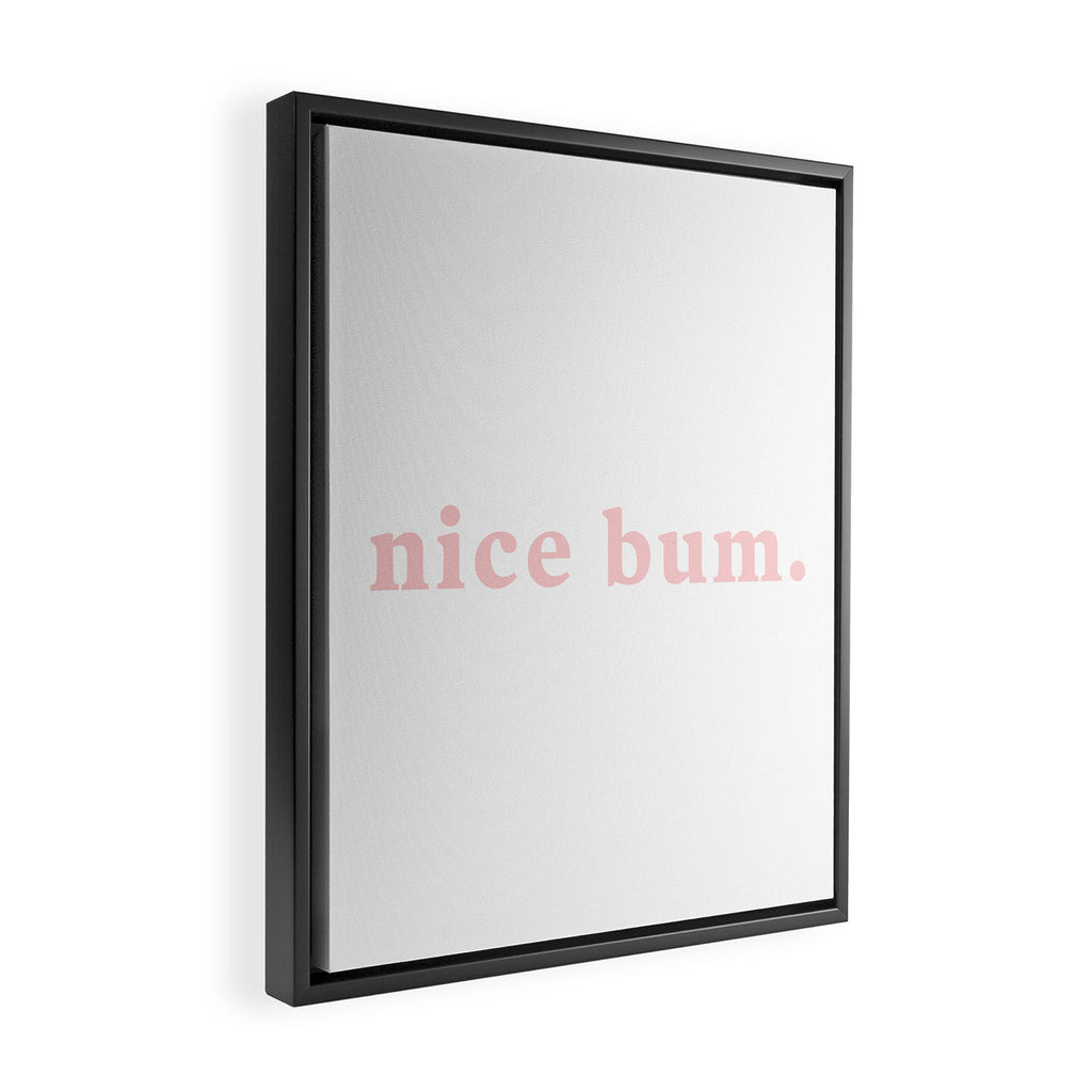 nice bum. (light pink) Framed Canvas Print Gallery Image 2