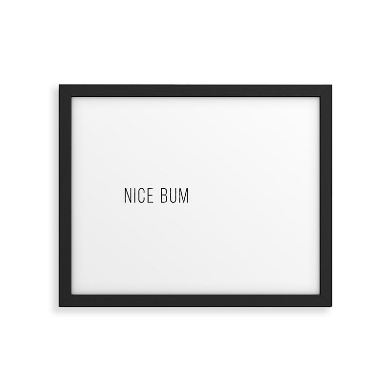 Nice Bum (White) Framed Art Print Gallery Image 5