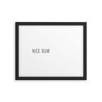 Nice Bum (White) Framed Art Print Gallery Image 5