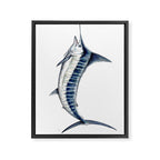 Blue Marlin (Makaira nigricans) Framed Canvas Print Gallery Image 8
