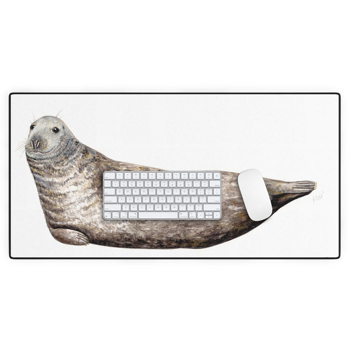 Grey seal Desk Mat Gallery Image 1