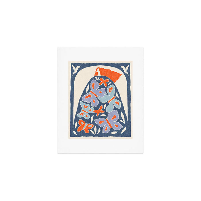 Butterfly Girl Art Print Gallery Image 1