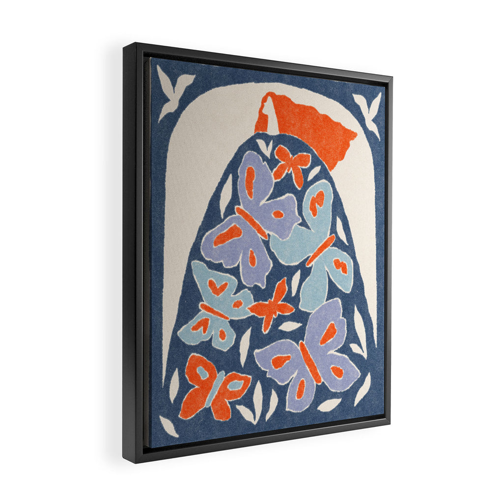 Butterfly Girl Framed Canvas Print Gallery Image 2