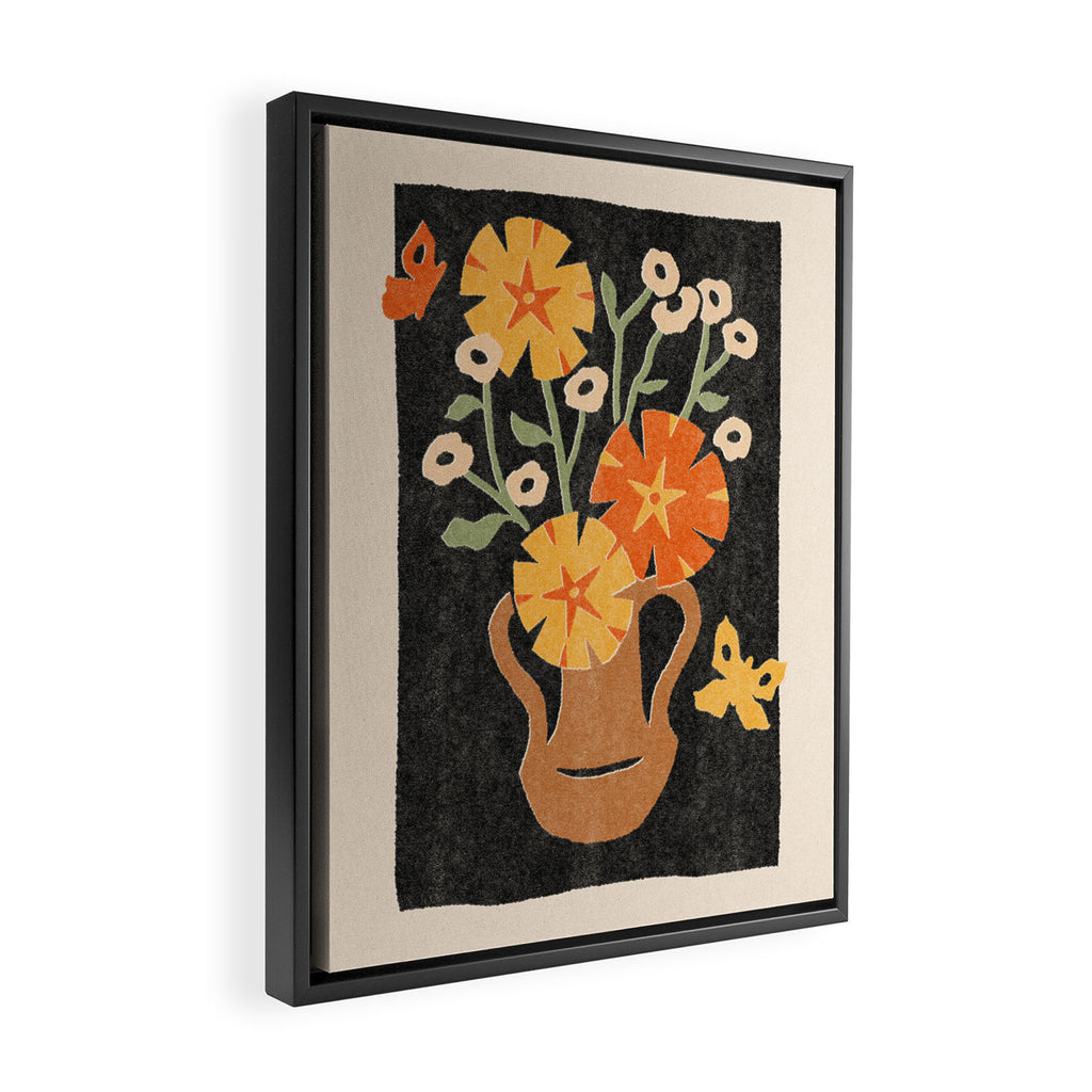 Butterfly Still Life Framed Canvas Print Gallery Image 2