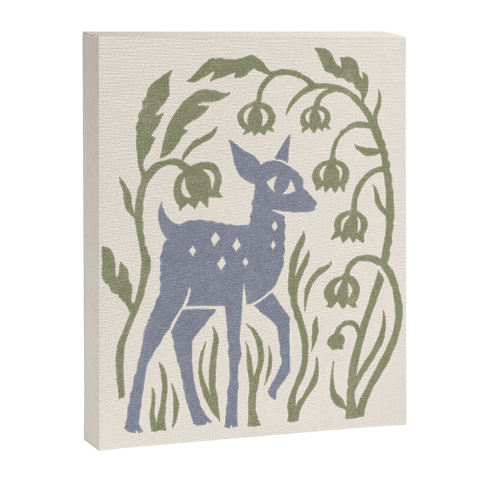 Deer in the Lillies Canvas Print Gallery Image 1