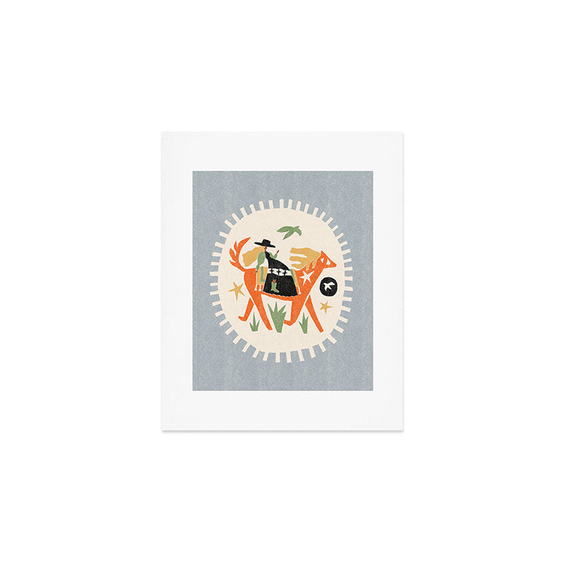 Desert Cowgirl Art Print Gallery Image 1