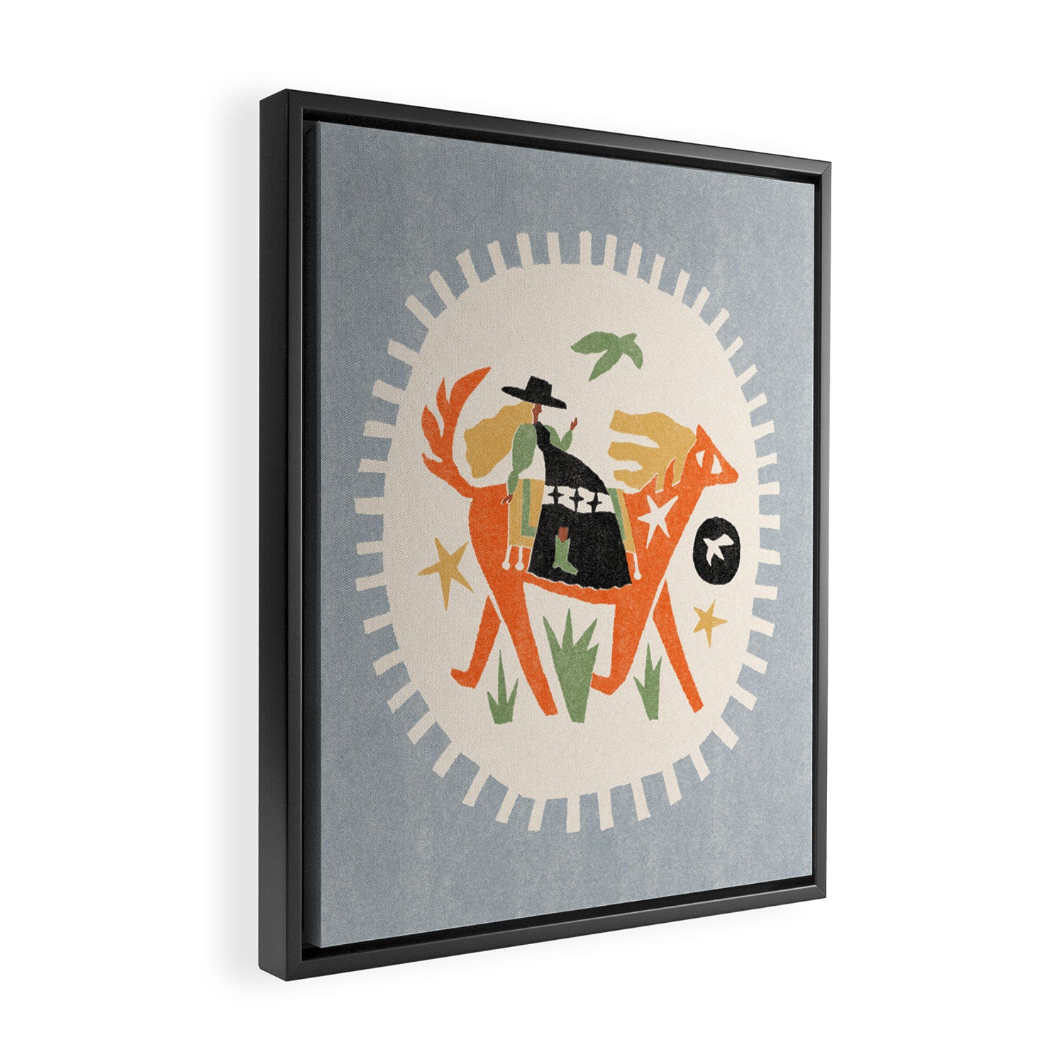 Desert Cowgirl Framed Canvas Print Gallery Image 2