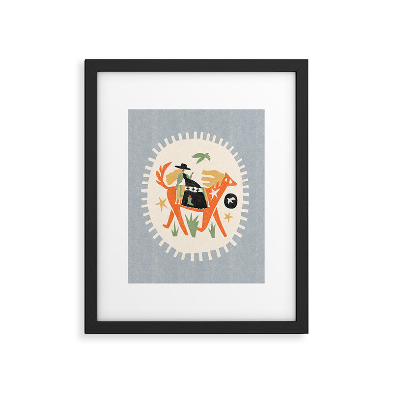 Desert Cowgirl Framed Art Print Gallery Image 5