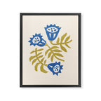 Simple Blue Flowers Framed Canvas Print Gallery Image 6
