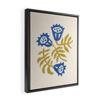 Simple Blue Flowers Framed Canvas Print Gallery Image 2
