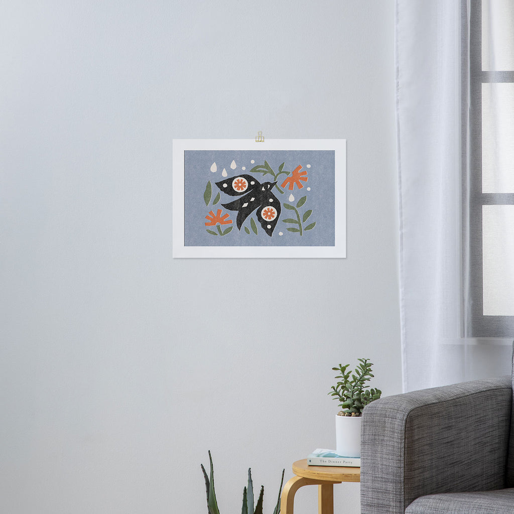 Swallow in Rain Art Print Gallery Image 3