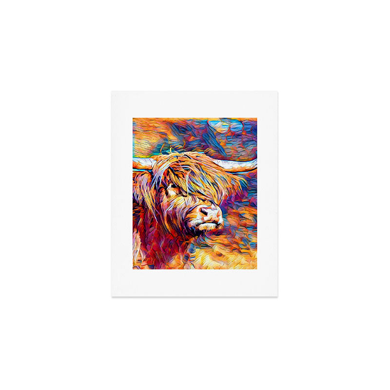 Highland Cow 6 Art Print Gallery Image 1