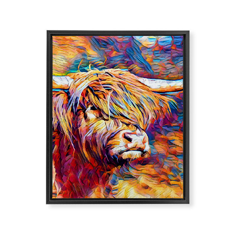 Highland Cow 6 Framed Canvas Print Gallery Image 8