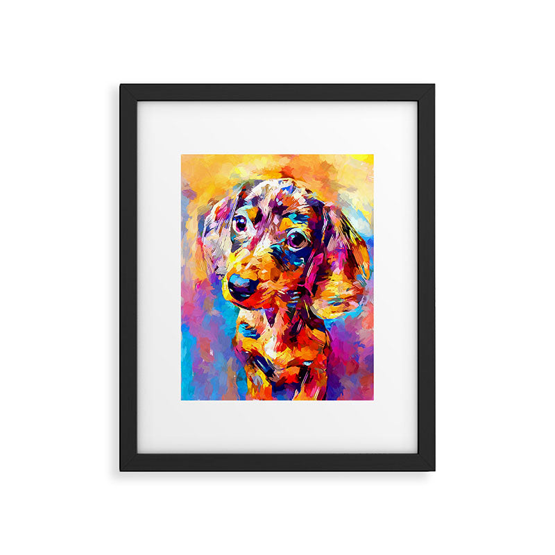 Mini Dachshund Framed Art Print Gallery Image 5