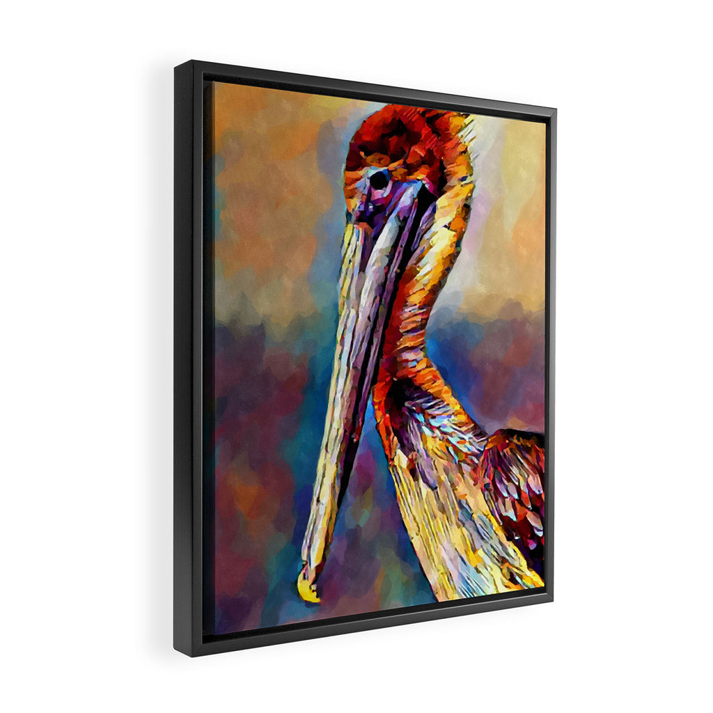 Pelican 3 Framed Canvas Print Gallery Image 2