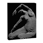 0077s-DJA Abstract Photograph of Seated Woman Striped by Light and Shade Canvas Print Gallery Image 8