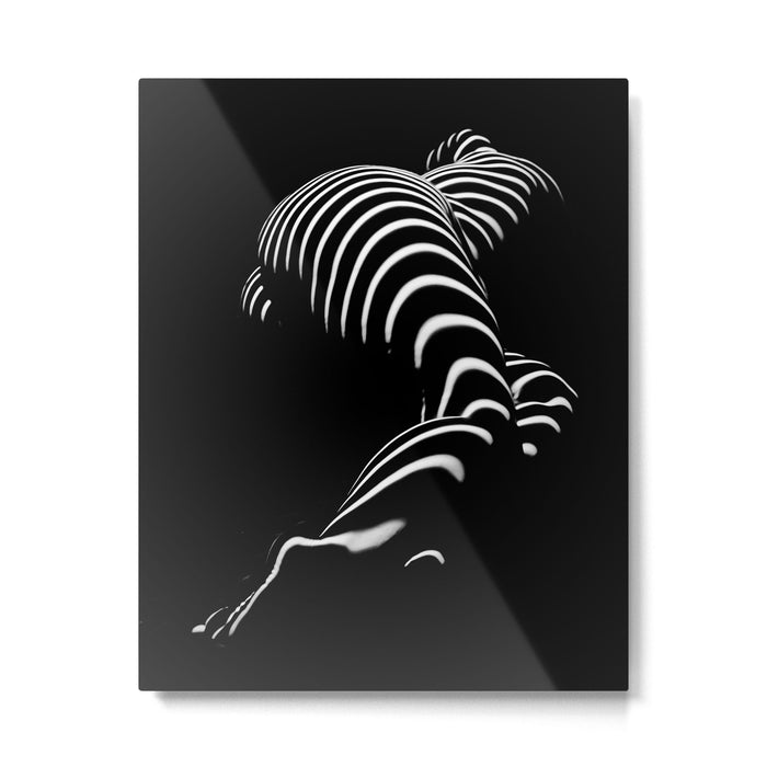 0774-AR BBW Sensual Legs Hips and Ass of a Large Woman Big Beautiful Art Nude Black and White Metal Print Gallery Image 1